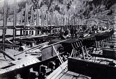 Yard no. 647, Baikal. Construction du ferry brise-glace Baikal au lac Baïkal, 1896 - English Photographer